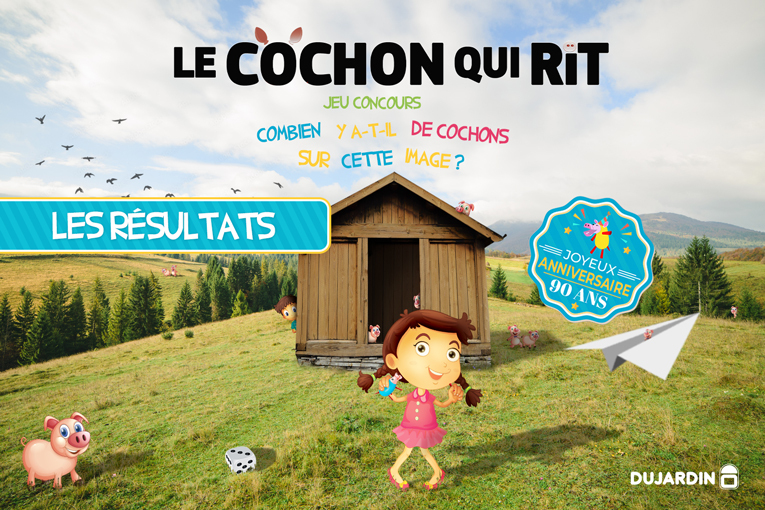 Résultats jeu concours Cochon Qui Rit